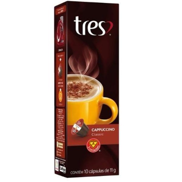 Café Tres 3 Corações CAPPUCCINO CLASSIC Caixa com 10 Cápsulas