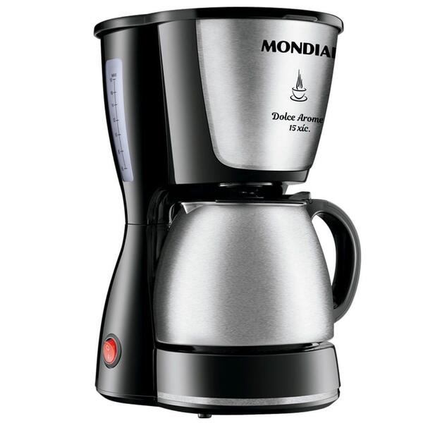 Cafeteira Eletrica Dolce Arome Inox C-34 Ji 15 Xicaras Preta