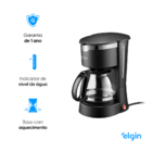 Cafeteira Elétrica Elgin 15 Xícaras 675w Preta – 220 Volts