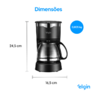 Cafeteira Elétrica Elgin 15 Xícaras 675w Preta – 220 Volts