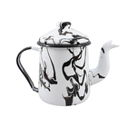 Cafeteira Esmaltada Marmorizada Luxo 1,1 L C/ Tampa Preto