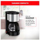 Cafeteira Filtro Arno 600 Ml Perfectta Com Jarra De Vidro Ino