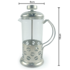 Cafeteira Francesa Com Prensa 350ml De Vidro E Aço Inox Café