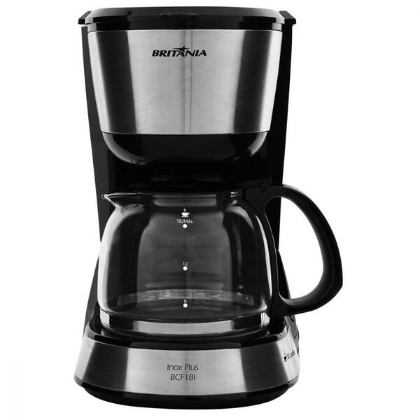 Cafeteira Inox Plus Preto Britânia 127v Bcf18i