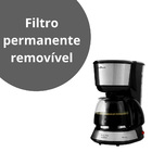 Cafeteira Inox Plus preto Britânia 127v Bcf36i