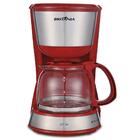 Cafeteira Inox Plus vermelho Britânia 220v Bcf18iv