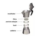 Cafeteira Italiana 6 Xícaras De Café Moka