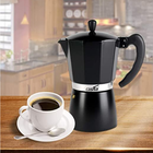 Cafeteira Italiana Alumínio 450ml 9 Xícaras Preta