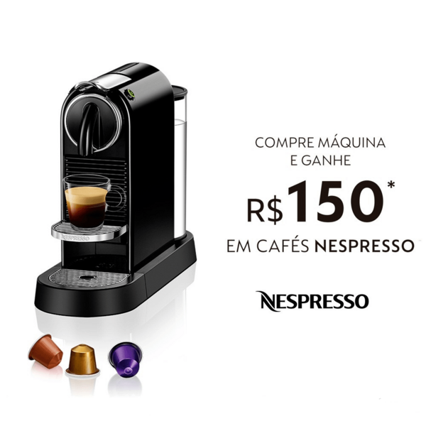 Cafeteira Nespresso Citiz Preta Para Café Espresso - D113-br 127V