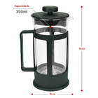 Cafeteira Prensa Francesa Cremeira 350ml Preto Fosco Vidro