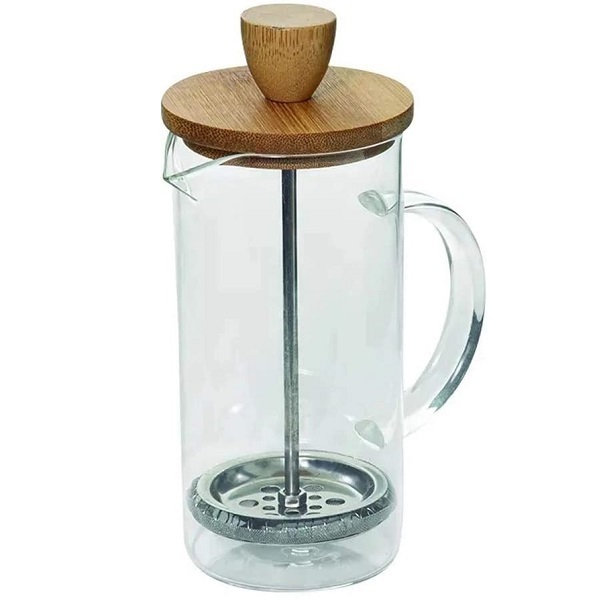 Cafeteira Prensa Francesa Tampa E Alça Bambu 370ml Mimo Style