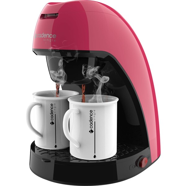Cafeteira Single Rosa Doce Caf217 Com 2 Xícaras Cadence Color