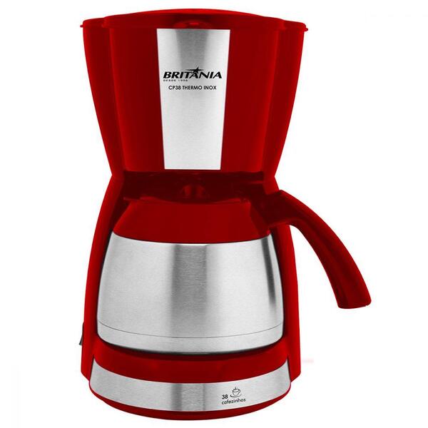 Cafeteira Thermo Vermelha/prata 700w Britânia 127v Bcf38vi