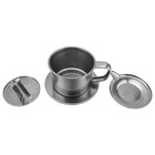 Cafeteira Vietnamita Manual Aço Inox Preparo Café 3 Xícaras P