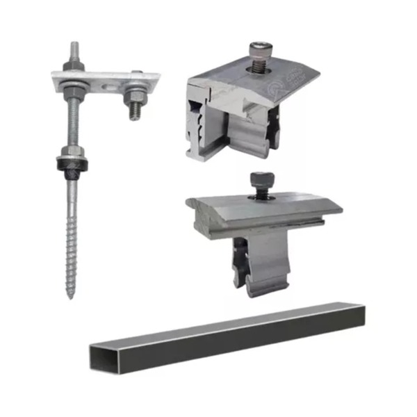 Caixa Acessórios Fixação Telhado Fibrocimento 2 Módulos 230w