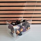 Caixa Acrílica Porta Capsulas Com Tampa Stop