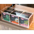 Caixa Acrílico 5mm Porta Saches Chá Com 6 Divisórias E Tampa