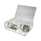 Caixa Acrílico 6 Mm Para Sachês De Chá Com 12 Nichos