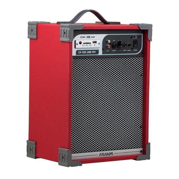 Caixa Acustica Frahm Ca100 50w Rms Vermelha