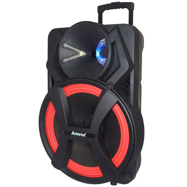 Caixa Amplificada Amvox Led, Bluetooth, Recarregável, Usb, Au