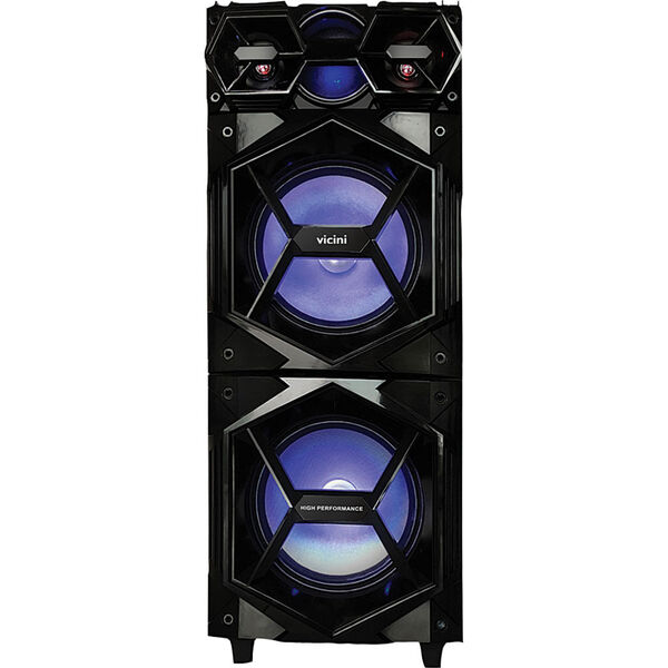 Caixa Amplificada Bluetooth 1200wrms Vicini Vc-7700 Com Entra