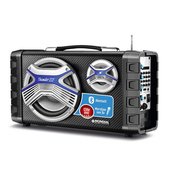 Caixa Amplificada Thunder Iii Mondial Multicolor 120w Rms Mco