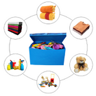 Caixa Baú Organizadora De Brinquedos Montessoriano Azul