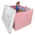 Caixa Baú Organizadora De Brinquedos Montessoriano Rosa