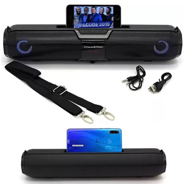Caixa Bluetooth H'maston Conexão Via Usb E Cartão De Memoria