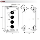 Caixa Botoeira Plástica 6 Furos 22mm Bx1/6