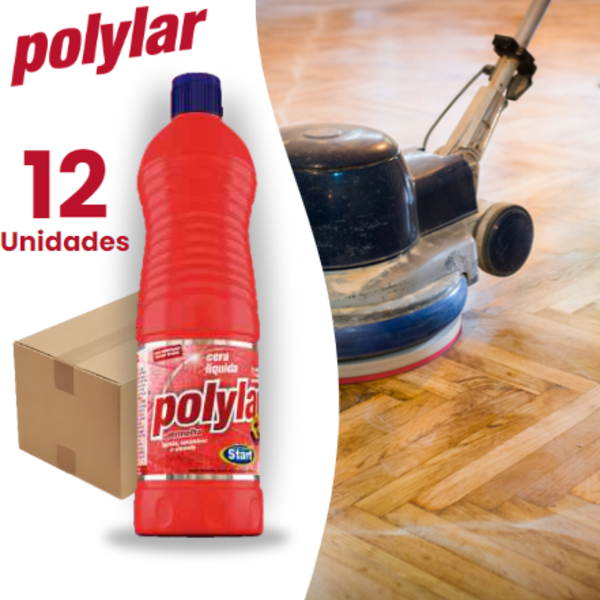 Caixa Cera Líquida Polylar Vermelha 750ml Atacado C/12 Un