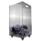 Caixa Cesto Em Acrílico 33 Cm X 33 Cm X 65 Cm Com Rodízios