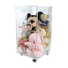 Caixa Cesto Em Acrílico 33 Cm X 33 Cm X 65 Cm Com Rodízios