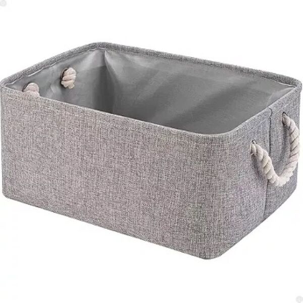Caixa Cesto Organizador Tecido Lona Resistente 41x32x20cm Cin