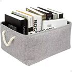 Caixa Cesto Organizador Tecido Lona Resistente 41x32x20cm Cin