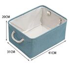 Caixa Cesto Organizador Tecido Lona Resistente 41x32x20cm Mar