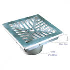 Caixa Coletora Pvc Grelha Aluminio Polido 28x28 Saida P/baixo