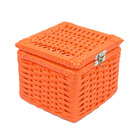 Caixa Colors C/ Fecho 15x15x12cm Laranja