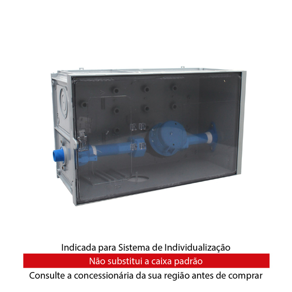 Caixa Com 1 Hidrômetro E Conexões Para Medição Individualizad