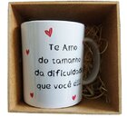 Caixa Com Caneca Flork Te Amo Do Tamanho Da Dificuldade
