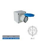 Caixa Com Tomada Industrial 2p+t 16a 220/240v Strahl Sd-3536