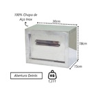 Caixa Correio Carta Condomínio Detras Inox Chave 15x30x18cm