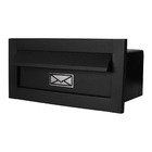 Caixa Correio Carta Luxo Hat Chapeu Preta Fosca 20 Cm Profund