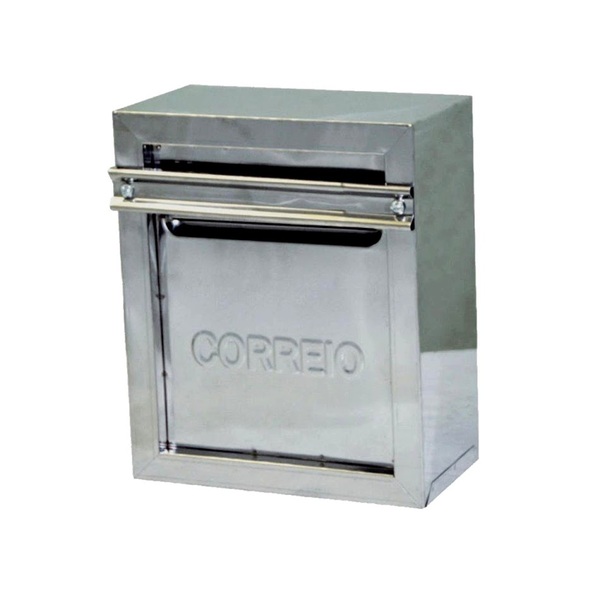 Caixa Correio Cartas Popular 30 Inox Para Grade 13x25x30cm