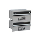 Caixa Correio Condomínio Detrás Para Grade Cinza 2 Módulos