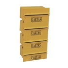 Caixa Correio Condomínio Detrás Para Muro Amarela 4 Módulos