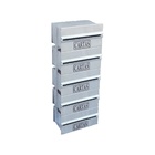 Caixa Correio Condomínio Detrás Para Muro Inox 5 Módulos