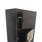 Caixa Correio Detrás Chapa Aço Preta E Cadeado 4 Módulos