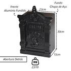 Caixa Correio Para Cartas Diamantina Preta Detras 15x23x30cm