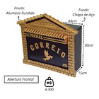 Caixa Correio Para Cartas Jornal Castelo Detras 15x44x30cm